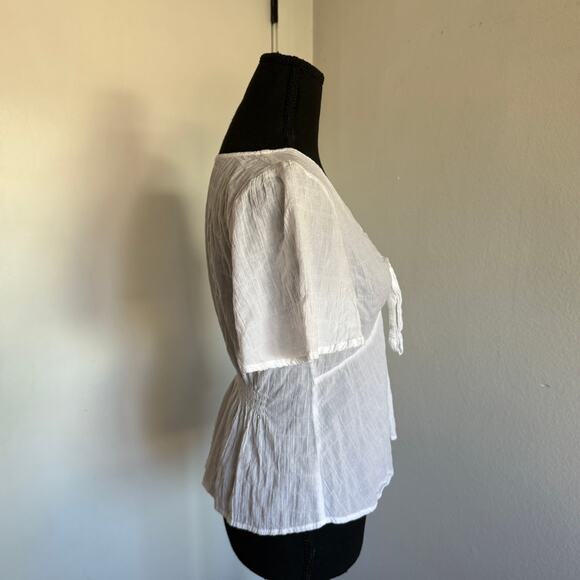 NWOT Abercrombie & Fitch White Gauze Blouse Top - Small - Picture 4 of 6